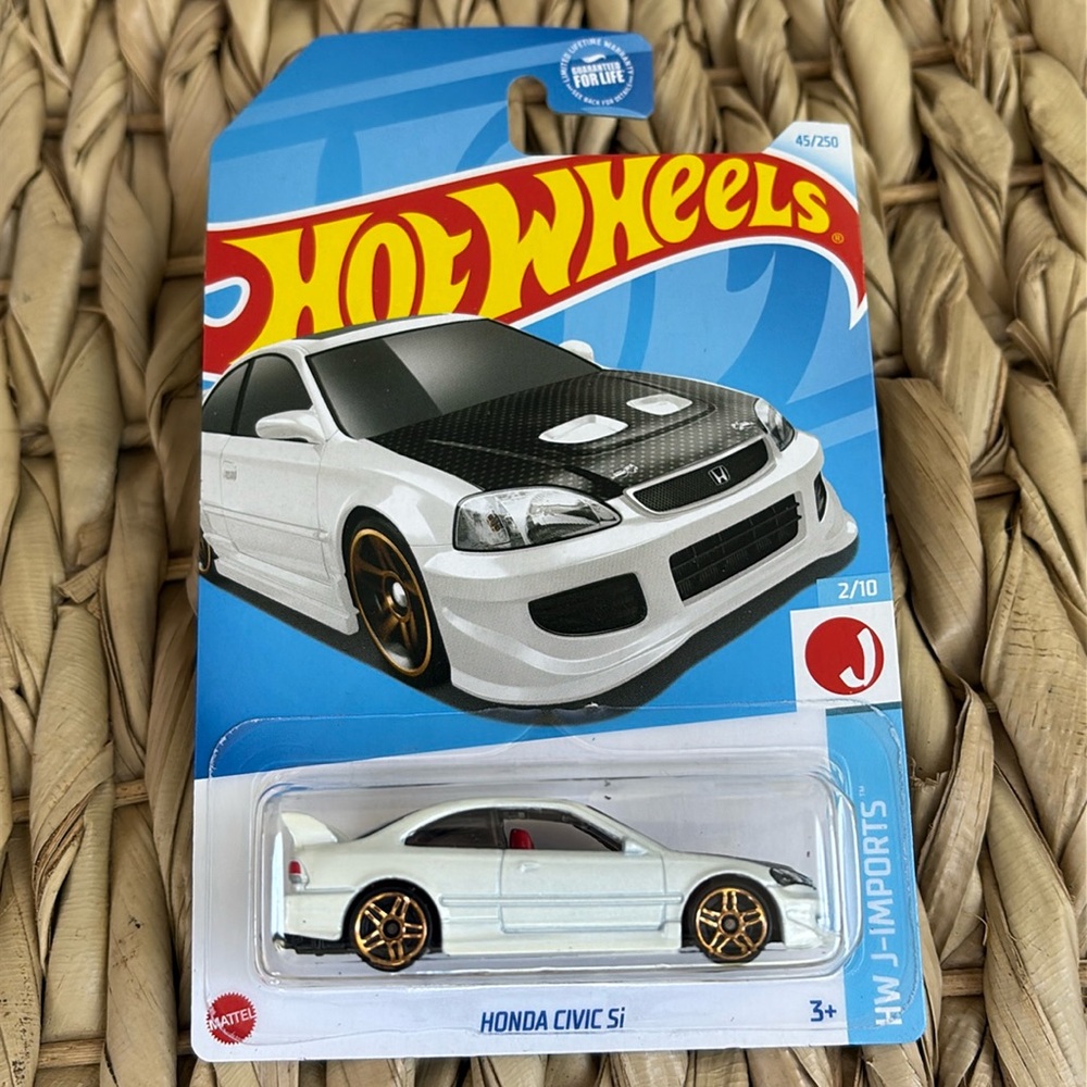 Hot Wheels Car White Honda Civic Si Hotwheels 2024 New HW J JDM Imports